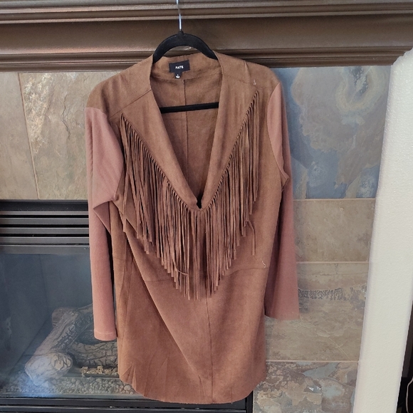 Fate Jackets & Blazers - Fate Brown Suede Fringe Toop